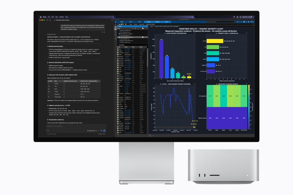 Mac Studio with M5 Ultra running LM Studio Bionic, using up to 512GB of unified memory for local AI models