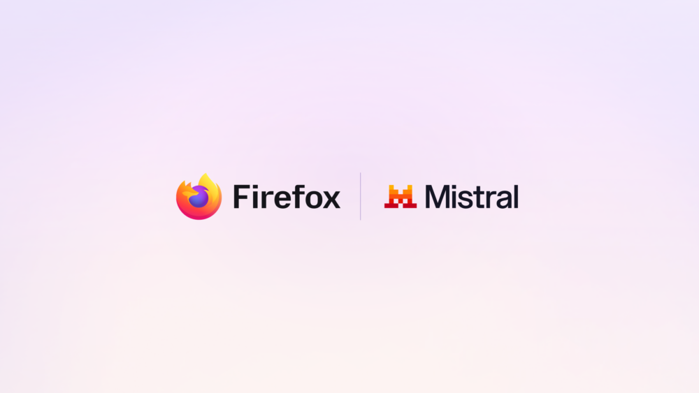 Official Mozilla blog image: the Firefox x Mistral partnership header