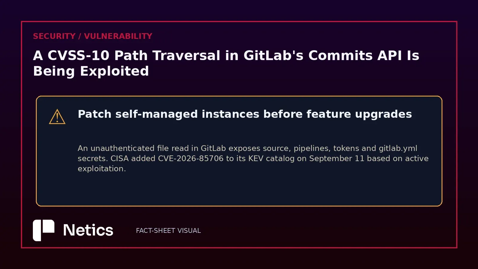 Original Netics diagram: patch self-managed instances before feature upgrades