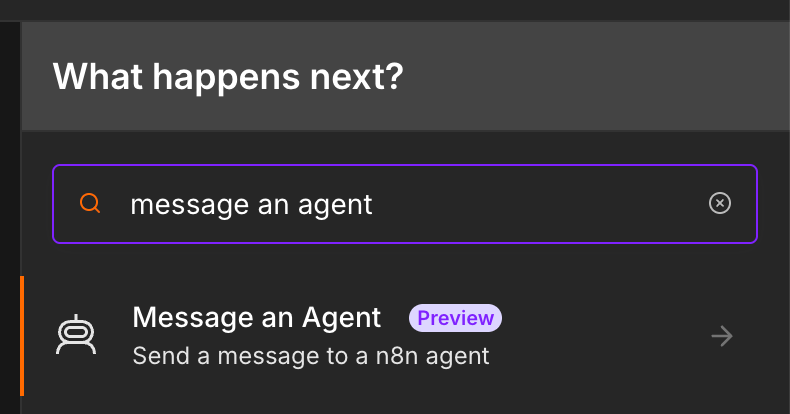 Official n8n blog screenshot: the Message an Agent node