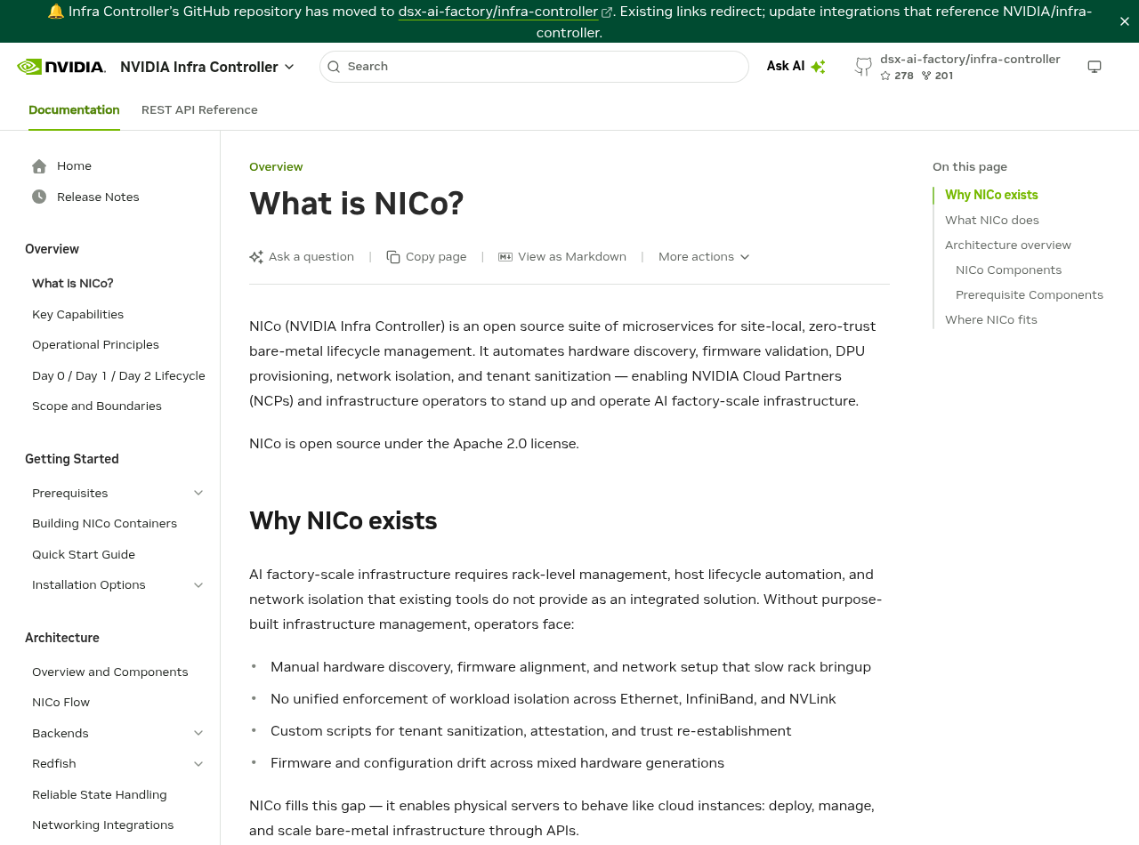 Official NVIDIA Infra Controller documentation page