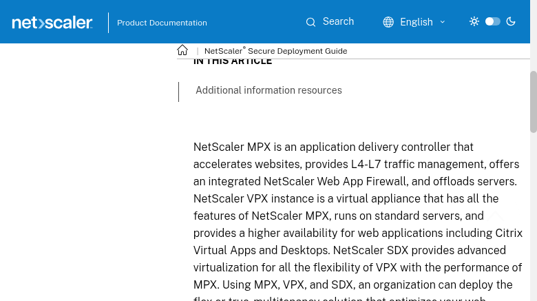 Official Citrix NetScaler Secure Deployment Guide capture