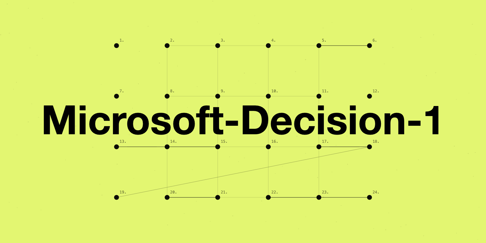 Microsoft's official hero card from the Command Line launch post introducing Microsoft-Decision-1.