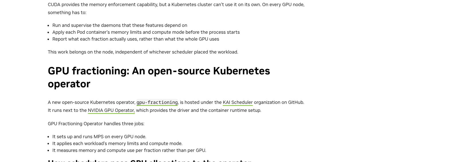 NVIDIA blog section on the GPU Fractioning Operator — developer.nvidia.com/blog/memory-enforced-gpu-sharing