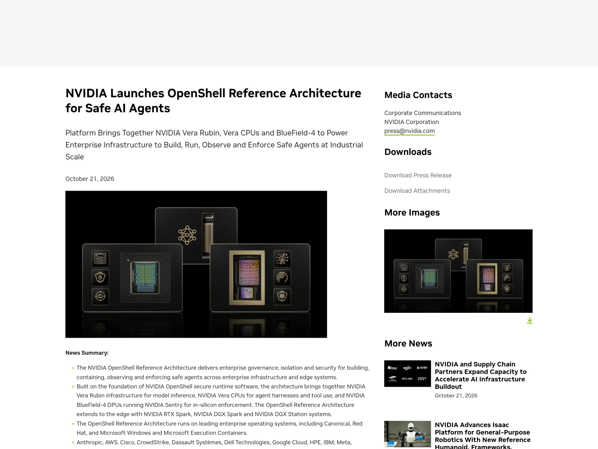 NVIDIA OpenShell announcement page — https://nvidianews.nvidia.com/news/openshell-reference-architecture