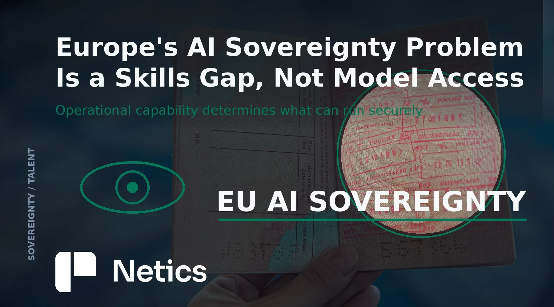 Illustration of a European technical team assessing AI security, operations, and distributed-compute skills.