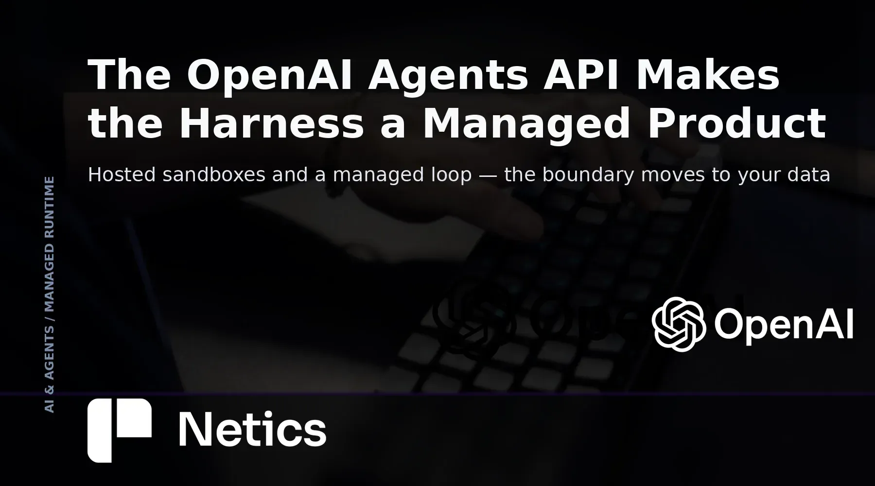 Netics feature card for the OpenAI Agents API article with the official OpenAI identity