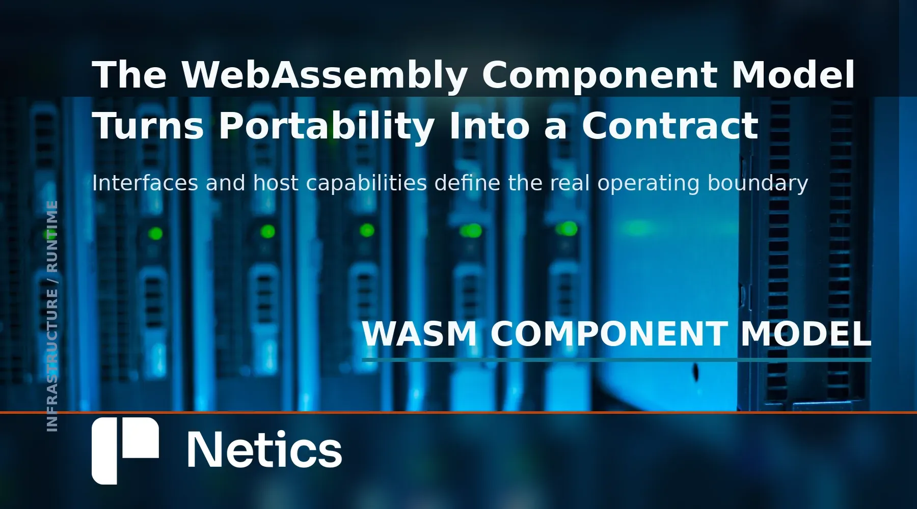 The WebAssembly Component Model Turns Portability Into a Contract — couverture éditoriale Netics.