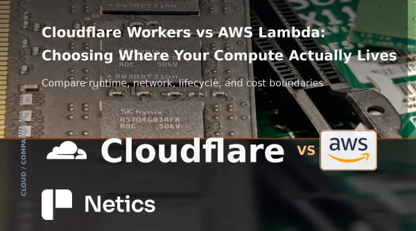 Cloudflare Workers versus AWS Lambda comparison: runtime, network, lifecycle, and cost boundaries.