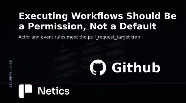 Netics feature card for the GitHub Actions workflow execution protections article with the official GitHub identity