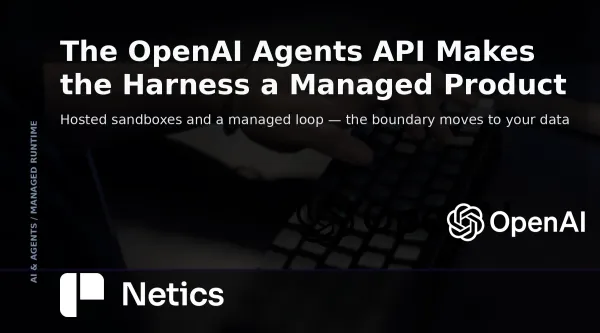 Netics feature card for the OpenAI Agents API article with the official OpenAI identity