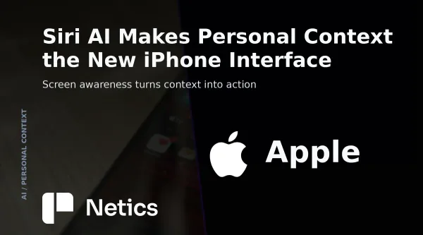 Siri AI on iPhone connecting personal context, onscreen awareness and visual actions across the system.